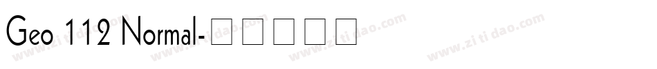 Geo 112 Normal字体转换